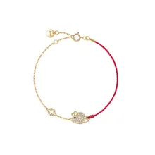 S925 чистого серебра микро инкрустированные милый браслет с подвеской в виде мыши женский