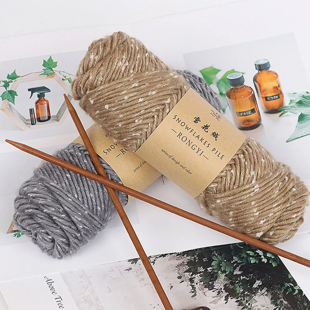 Пряжа шарф со снежинками линия ручной работы Вязание крючком толстый ...