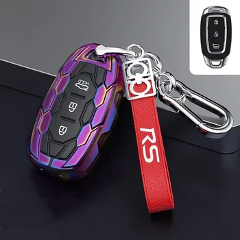 

Car Key Cover Case For Hyundai i30 Ix35 Solaris Azera Elantra Grandeur Ig Accent Santa Fe Verna 2017 2018