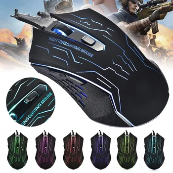 

Universal Computer Office Mice Wired Mouse LED Gaming Mouse 5500 DPI 4 Speed Adjustment 6 Buttons Wired Mice For PC Laptop