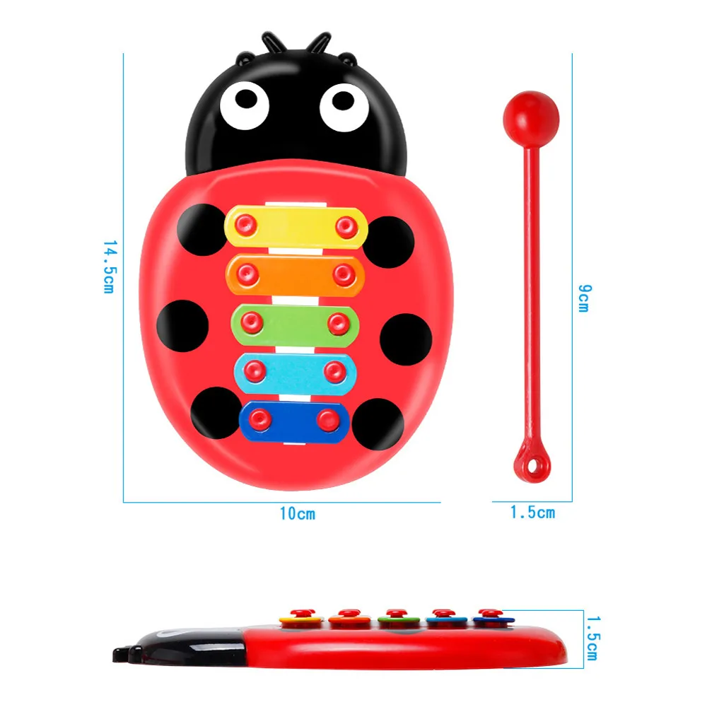 Colorful Ladybird Baby Kid 8-note Xylophone Musical Toys Wisdom Development Kids Musical Instruments Toys For Children Holiday