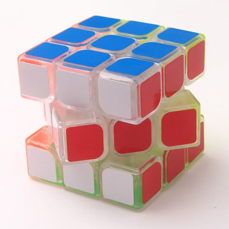 Z cube прозрачный головоломка волшебный куб 3х3х3 без наклеек гладкий прозрачный скоростной пазл твист куб для детей развивающие игрушки подарок