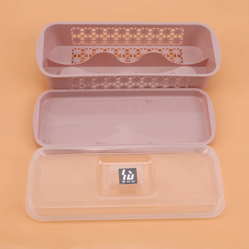 Clear Plastic Chopsticks Containers With Cover Kitchen Drain Chopsticks Storage Tube Household Tableware Dustproof Storage Box