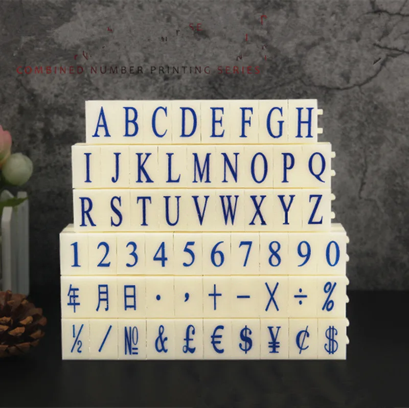 DIY Paper Work Diary Ablum Wedding Letter Alphabet Stamp Digital Number Symbol Seal Chapter Combination Ink Print | Дом и сад
