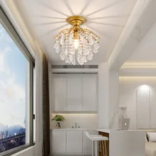 Роскошный хрустальный светодиодный потолочный светильник современный гостиная балкон Чердачный, потолочный светильник простой спальня кухня ванная комната потолочный светильник