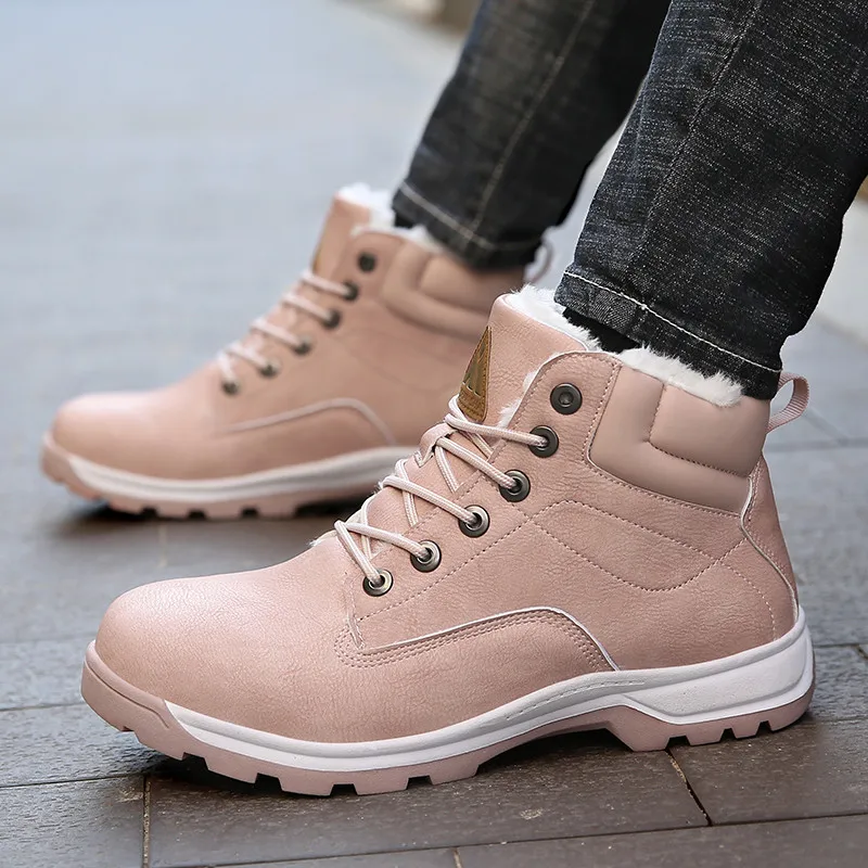 Safty Shoes Winter Ankle Boots Man Shoes Outdoor Sneakers Snow Boots Military Boots Boys Flats Army Platform Boots hombre