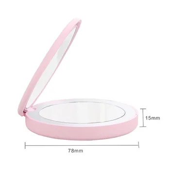 

2019 Double-side Foldable Makeup Mirror Portable Abs Led Cosmetic Mirror Makeup Tools Folding Led Makeup Mirror
