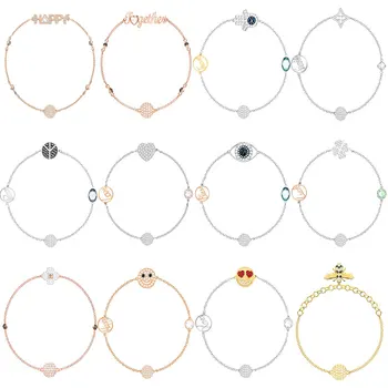 

High Quality Swa Original Hybrid Smiley Devil's Eye Bracelet with Adjustable Crystal Bracelet Ornaments.