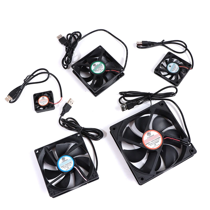 40mm 60mm 80mm 90mm 120mm DC5V USB Connector Quiet Cooling Fan for DIY Cooling Router Game TV Box Power Supply