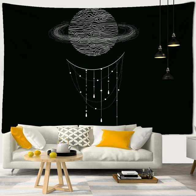 Sun Moon Mandala Tapestry Wall Hanging