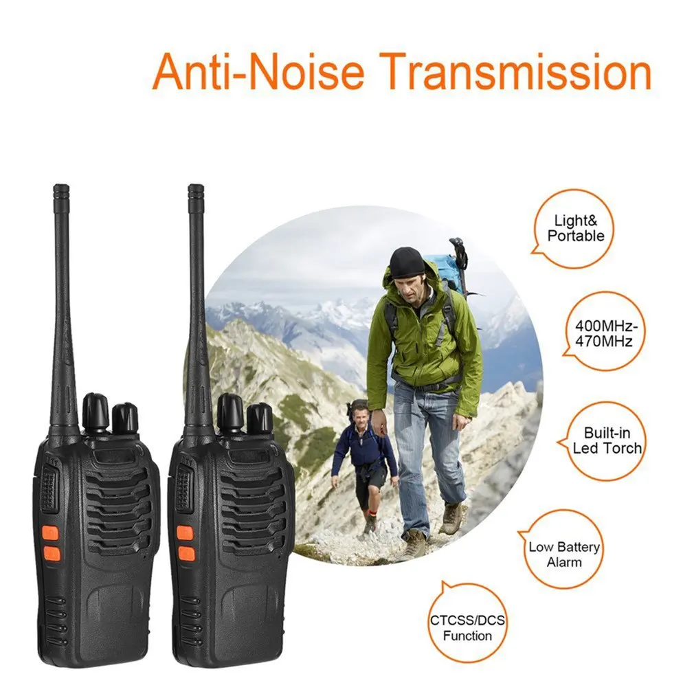 Usb зарядка Baofeng BF-888S UHF 400-470 MHz 2-Way радио twee 16CH Walkie Talkie с микрофоном fm-приемопередатчик