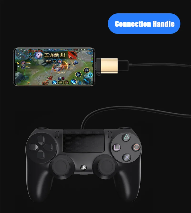 2 шт. type C-Usb адаптер Mini USB 3,0 OTG адаптер из алюминиевого сплава с ремешком для Udisk XIAOMI4C USB C порт зарядки конвертер