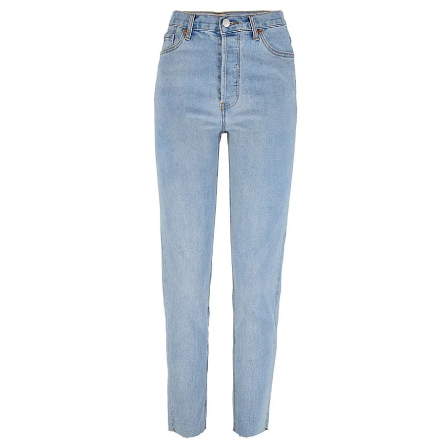 fringe high waisted jeans