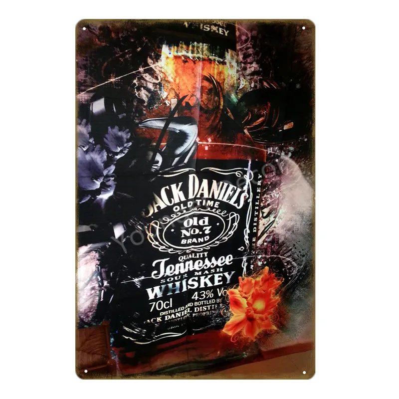 Jim Black Beer Jennessee виски винтажные металлические знаки Наклейка на стену для бара паба клуба человек пещера декоративные тарелки Олово плакат YI-067 - Цвет: YD1446AI