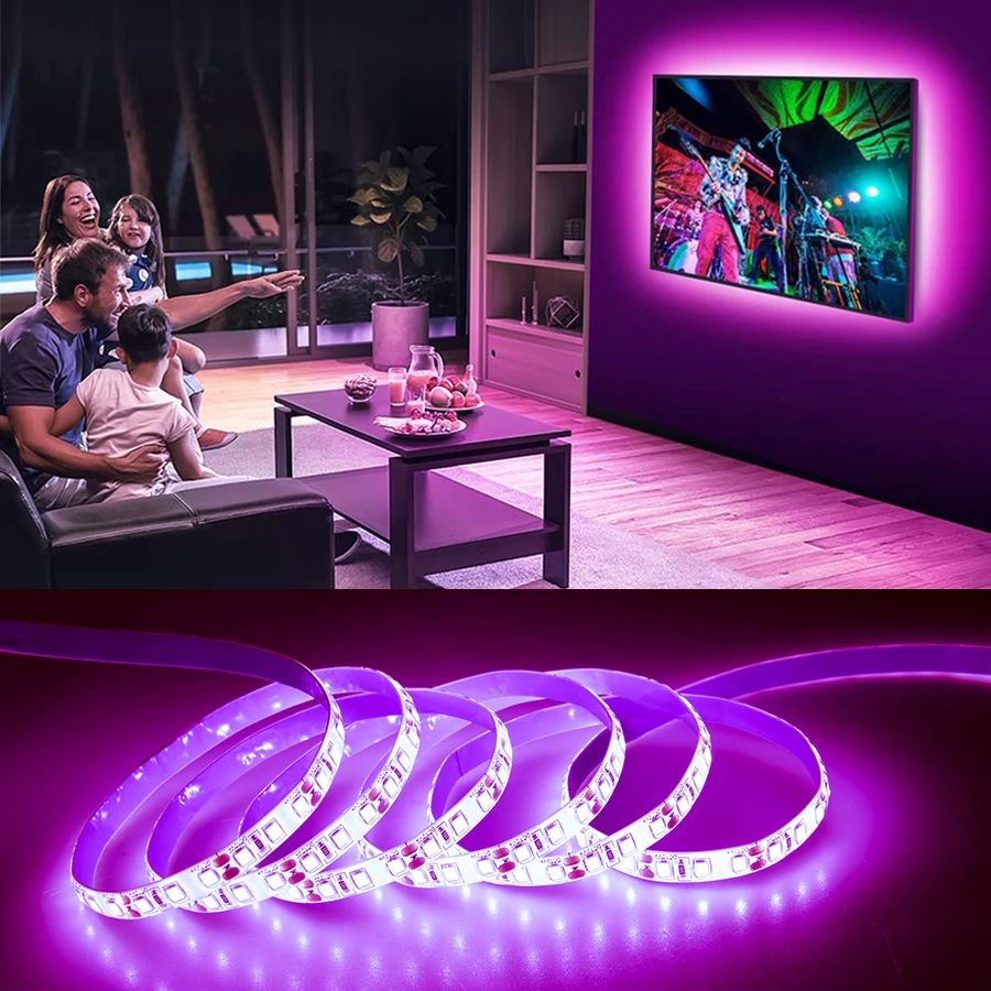 LED Strip Lamp 2835SMD DC12V Kitchen Cabinet Light Bedside Flexible LED Light Tape Ribbon TV Desktop Screen Backlight Bias Light
