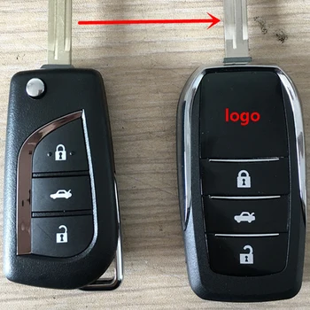 

Car Modified Flip Folding Remote Key Shell FOB for Toyota Corolla Camry Crown RAV4 Auris Yaris Avalon Venza Prado Key Case