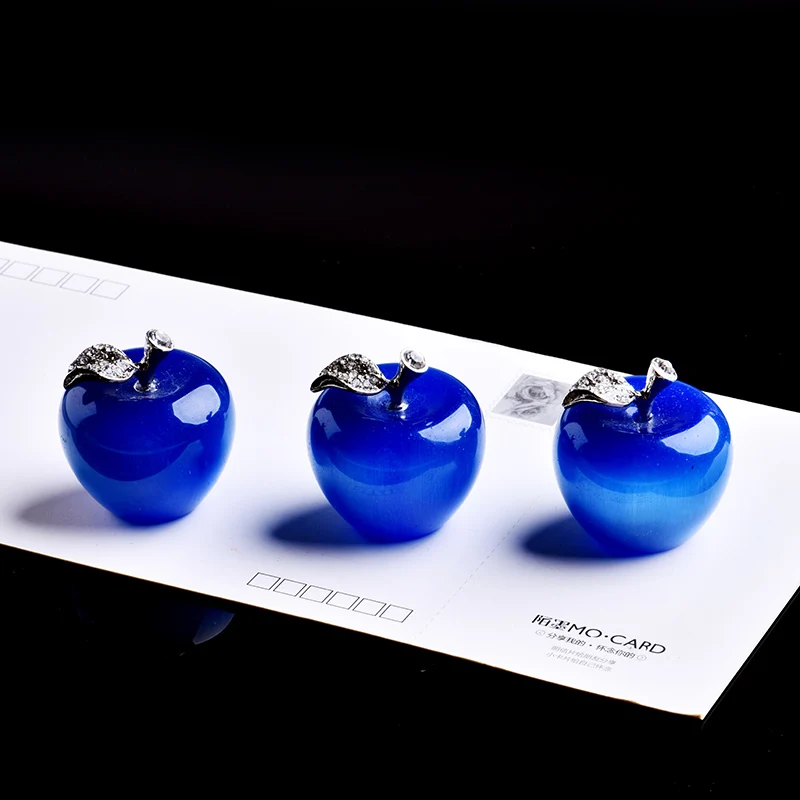 1 шт. натуральный кристалл кошачий глаз минерал Apple украшения для дома и учебы пар
