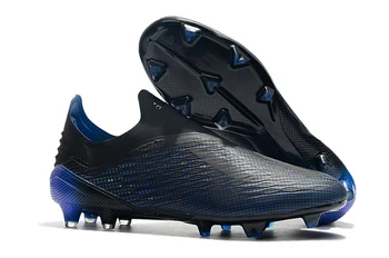 

Adidas X18+ knitted waterproof new color matching color electroplating FG football shoes for men and women football shoes