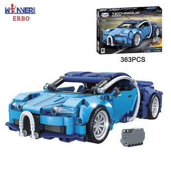 

ERBO 363-388PCS 1:18 Technic Building Blocks Pull Back Sports Car Model Plastic ABS DIY Educational Bricks Toys for kids Gifts