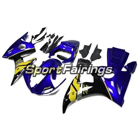 Корпуса для Yamaha YZF R6 2005 Кузов рамки для мотоциклов ABS Пластиковые обтекатели YZF-600 мотоцикла 05 синий желтый черный обтекатели