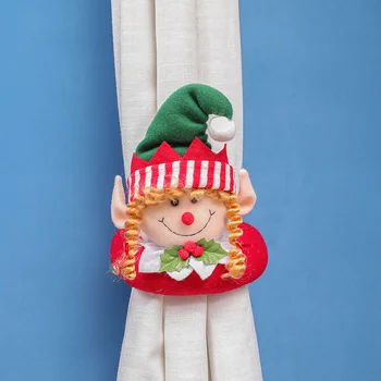 

Christmas Curtain Buckle Clips Elf Tied Rope Door Hanging Pendant Home Bedroom Living Room Decor Christmas Ornaments