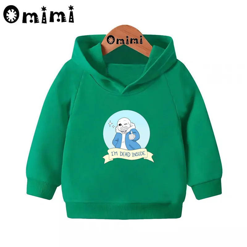 Skull Brother Undertale Sans/милые Свитшоты детские толстовки с капюшоном крутой пуловер для малышей топы для девочек и мальчиков, осенняя одежда KMT2405