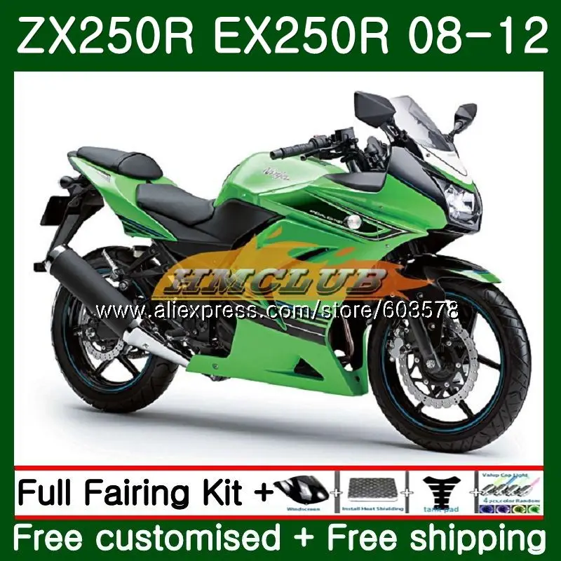 Body For KAWASAKI NINJA ZX-250R ZX250R 08 09 10 11 12 Green Gloss 24CL.127 ZX 250R EX 250 EX250 2008 2009 2010 2011 2012 Fairing Body For KAWASAKI NINJA ZX-250R ZX250R 08 09 10 11 12 Green Gloss 24CL.127 ZX 250R EX 250 EX250 2008 2009 2010 2011 2012 Fairing