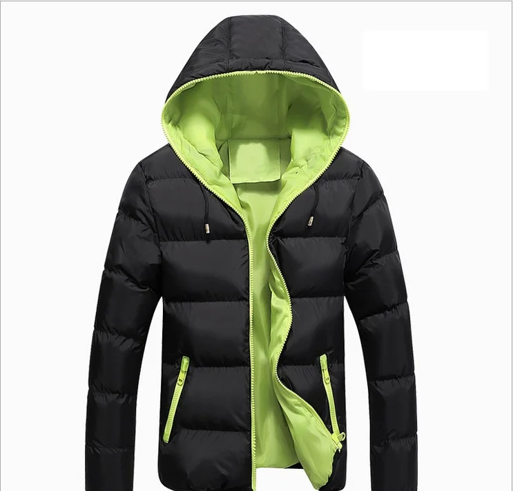 Зимняя мужская куртка, Мужская зимняя повседневная верхняя одежда, ветровка, приталенная, с капюшоном, модная, M-XXXL, пальто размера плюс