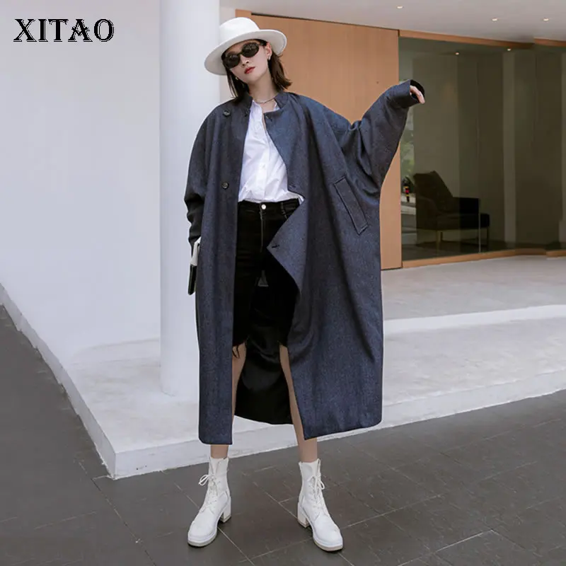 XITAO винтажный неправильный смешанный женский модный 2019 осенний элегантный плюс
