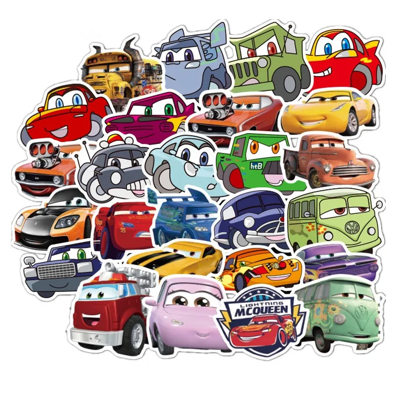 

Наклейки Disney Pixar Тачки 2 3 Молния Маккуин, Мультяшные Стикеры для скейтборда, мотоцикла, чемодана, ноутбука, гитары, игрушки, 50 шт.