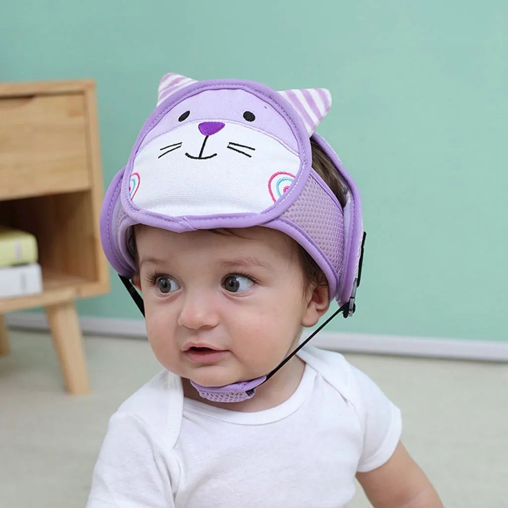 Baby Cartoon Animals Toddler Helmet Hat Safety Protective Helmet Bumper Cap Walking Cap baby Protection Helmet Anti-shock Cap