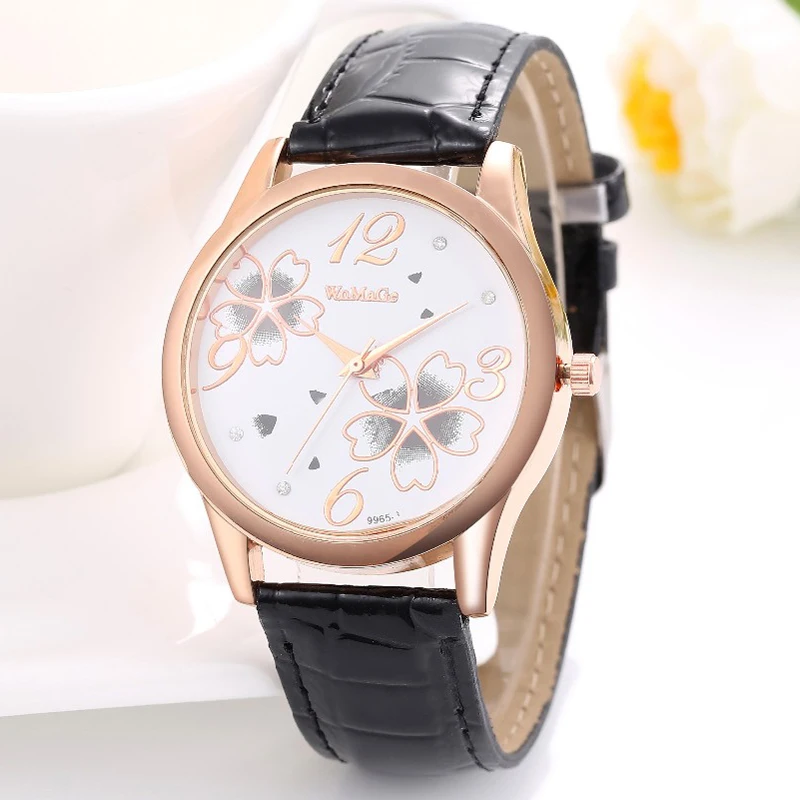 

Часы наручные женские кварцевые с кожаным ремешком, модные повседневные