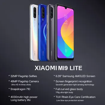 In Stock Global Version Xiaomi Mi 9 Lite 6GB 128GB Smartphone 48MP Triple Camera Snapdragon 710 Octa Core 32MP Front 4030mAh NFC 2
