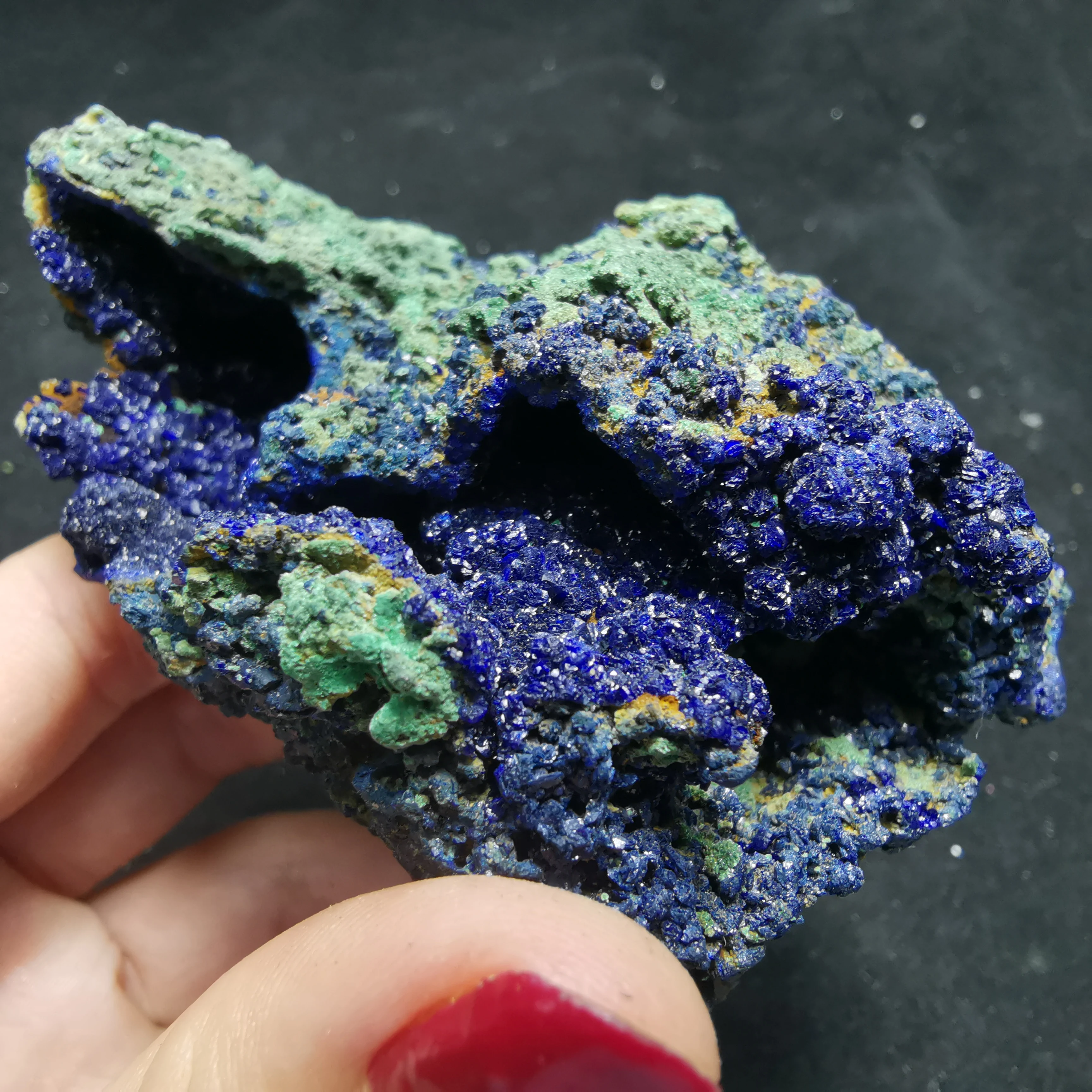 215.2Grare Cristallo Di Quarzo Naturale Azurite Naturale Malachite Pietra Preziosa Confronto Pietra Aurale Energia Guarigione Campioni Minerali ·