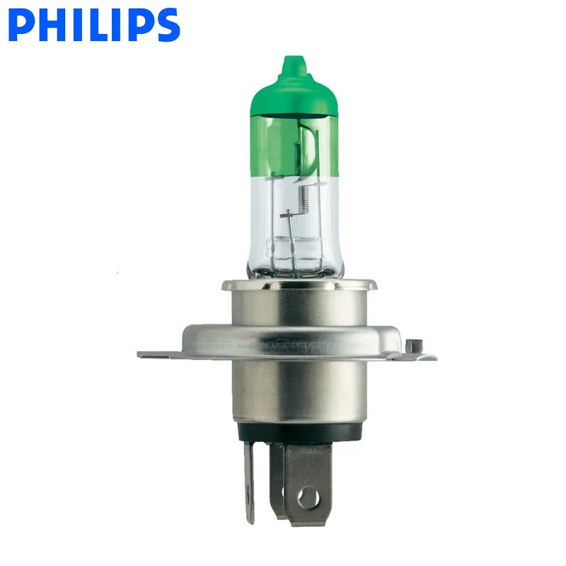 Philips H4 HB2 12 в цвет видения зеленый цвет лампы Автомобильный головной светильник Авто галогенные Hi/lo луч+ 60% более белый ECE 12342CVPGS2, пара