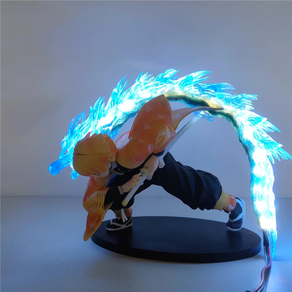 Demon Slayer Figures Zenitsu DIY Dragon Remote Control LED Set Anime Action Figure Kimetsu no Yaiba Demonic Collectible PVC Toys