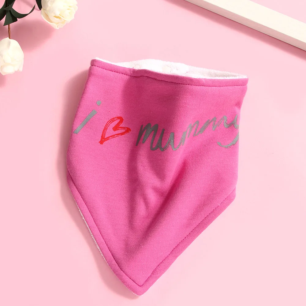 ; Новинка; футболка с надписью «I Love Mom»(«Я люблю папу детские нагрудники банданы водонепроницаемые детские нагрудники для кормления детский слюнявчик Полотенца новорожденных принт Водонепроницаемый фартуки Слюнявчики - Цвет: D