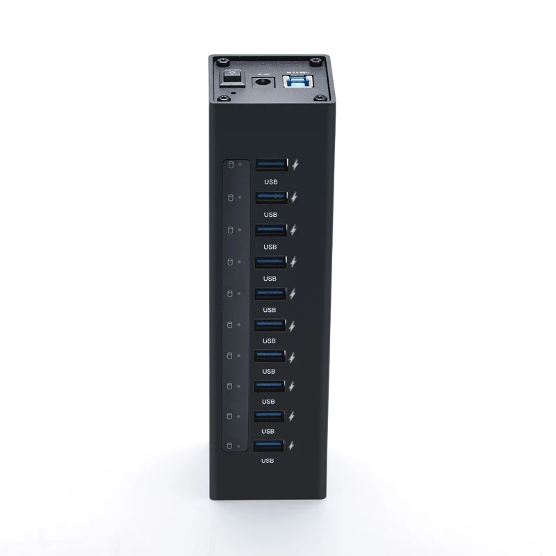 AOKO USB3.0 концентратор 10 портов алюминиевый сплав Материал 10 USB удлинитель 2 USB порты быстрой зарядки