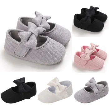 

Baby Girl Shoes Comfortable Butterfly-knot Soft Soled Non-slip Footwear Crib Shoes Toddler Baby Moccasins First Walkers Shoes