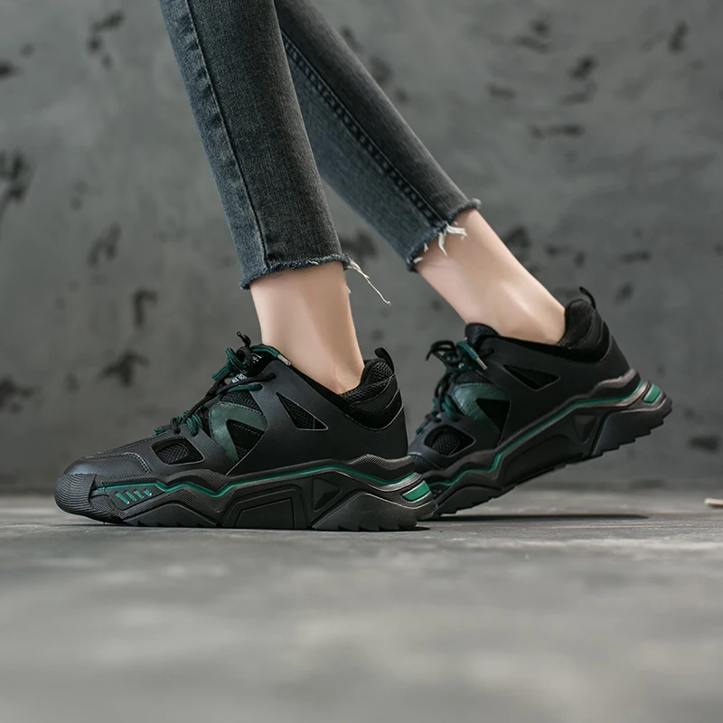 

Lace-up Sneakers Women Casual Flats Rubber Ladies Shoes Round Toe PU Platform Flat Shoes Women Vulcanized Shoes Woman Autumn2019