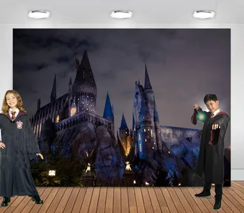 

Harry Magic Hogwart School Castle Night Abbey-potter background High quality Computer print party backdrops