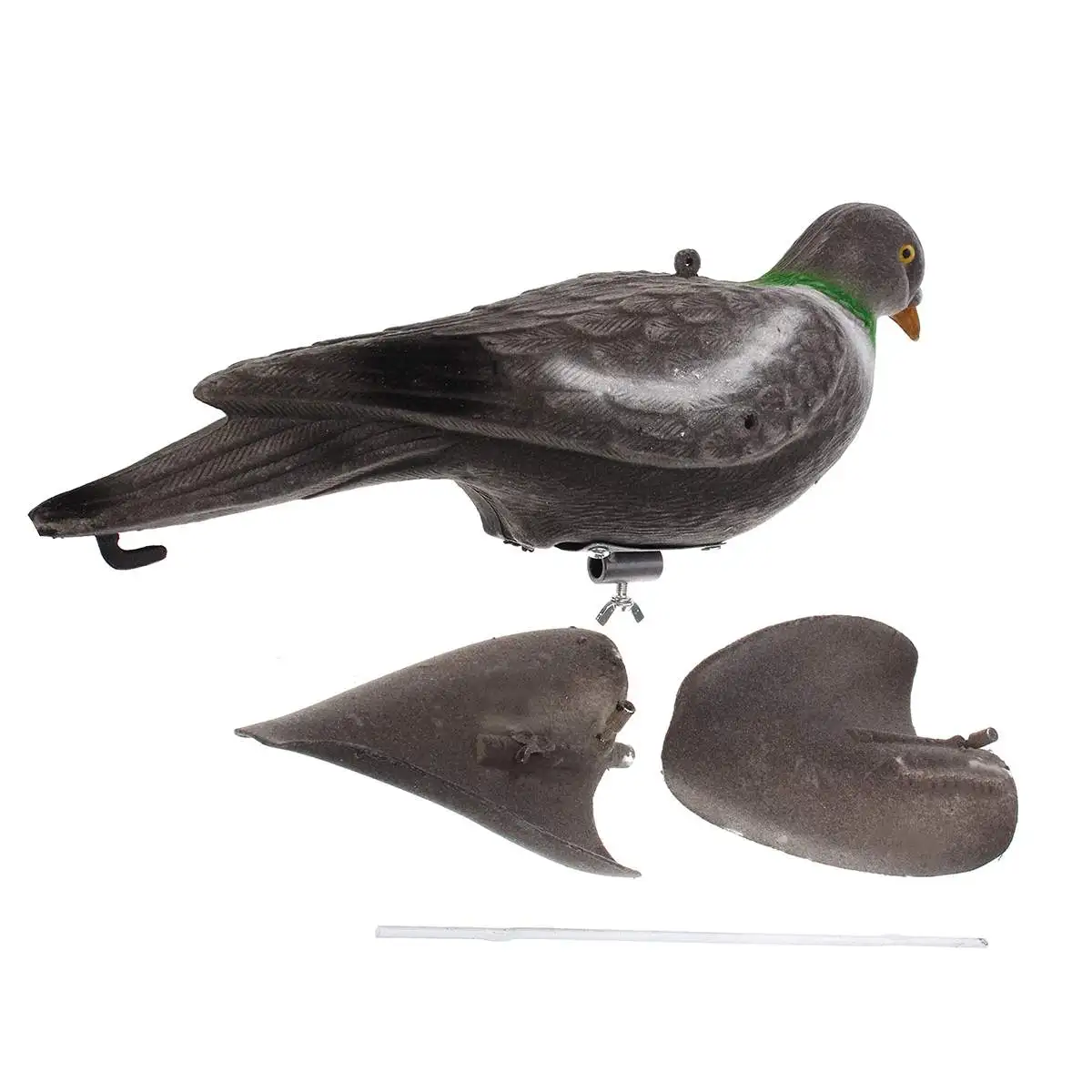 Flocked Fake Pigeon-Hunting Shooting Decoy Deterrent Repeller Garden Lawn Decor Helps to Protect Plants Natural Look