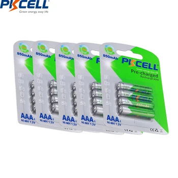 

5Pack PKCELL NIMH aaa Rechargeable Battery 850mah aaa 3A 1.2V AAA Batteries NI-MH Rechargeable LSD battery For Remote Control