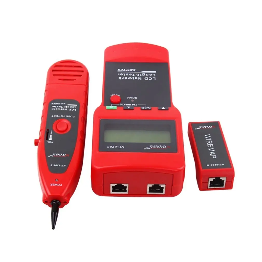 Noyafa NF-8208 Многоцелевой ЖК-дисплей сетевой Тестер телефонного кабеля трекер линия искатель провода тестер кабель локатор