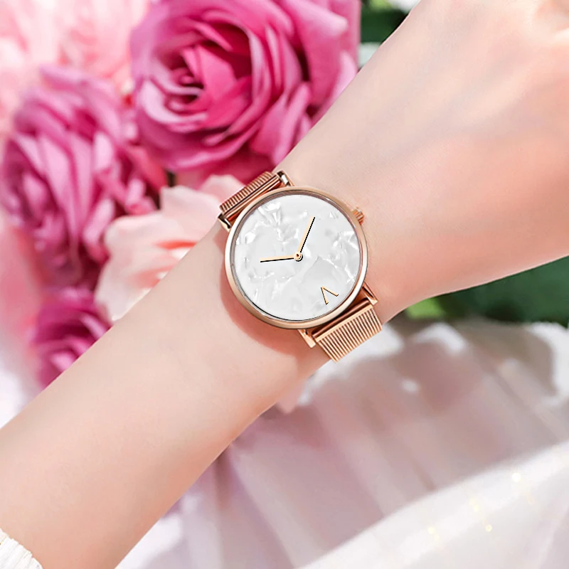 Часы женские модные роскошные ремешок из нержавеющей стали блестящие женские часы с циферблатом женские часы Relogio Feminino женские часы