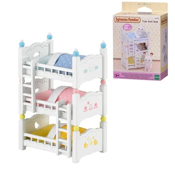 Sylvanian Families Dollhouse Playset Triple Bunk Beds Set Accessories Gift Girl Toy No Figure New #4448 1