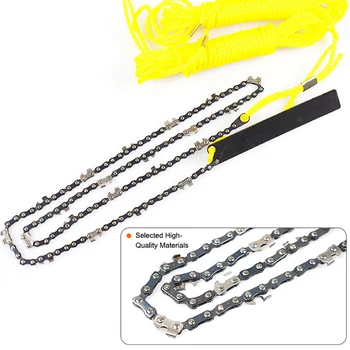 

48 Inch High Reach Tree Limb Manual Rope Chain Saw Kit Tree Branch Cutter Chain Pocket Chainsaw Hand Chainsaw Rope