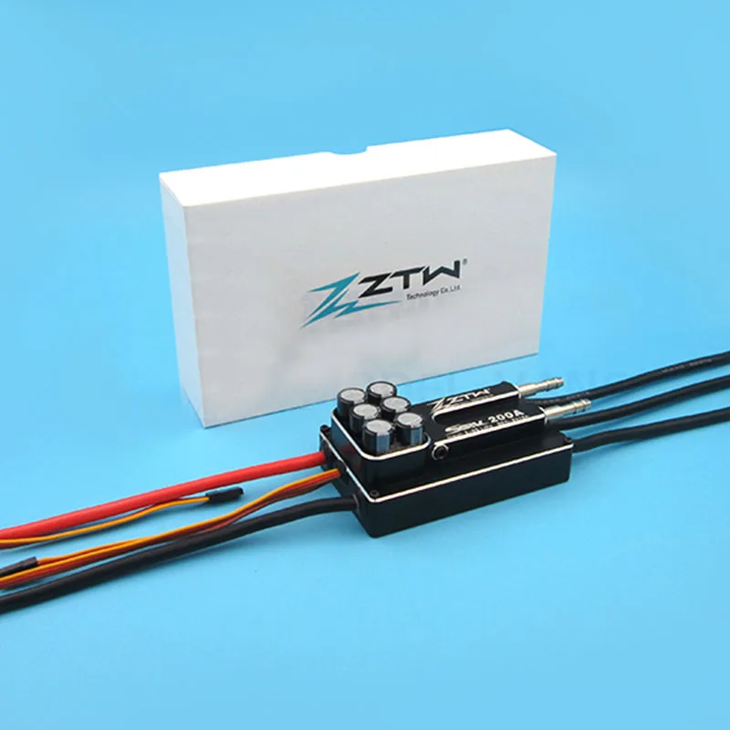 1 шт. ZTW 200A 300A двойной способ бесщеточный ESC 2-8S 6-14S Lipo полный водонепроницаемый электронный регулятор скорости для DIY модели RC лодка запчасти