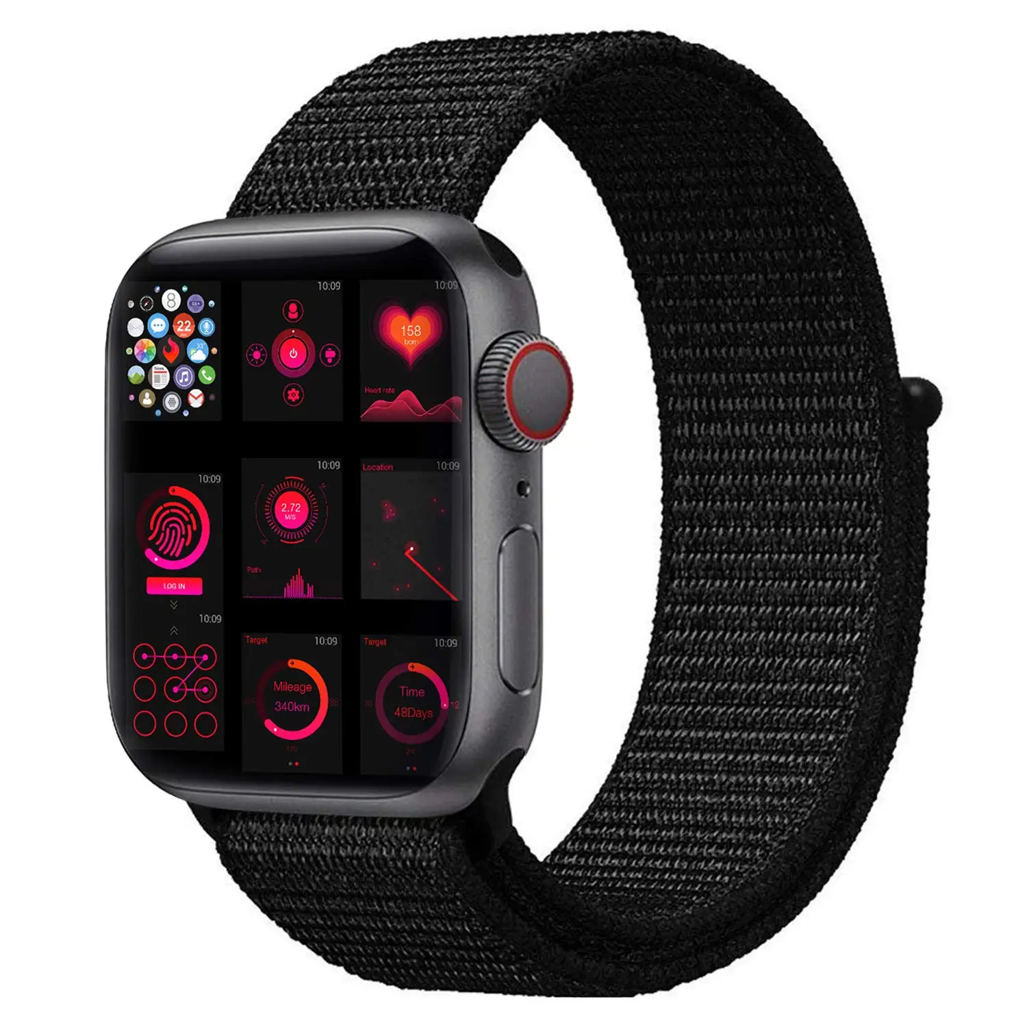 black Ремешок для часов Apple Watch 38 мм 42 мм нейлоновый мягкий дышащий сменный ремешок для iWatch Band 40 мм 44 мм спортивная серия 5 4 3 2 1 - Цвет ремешка: black