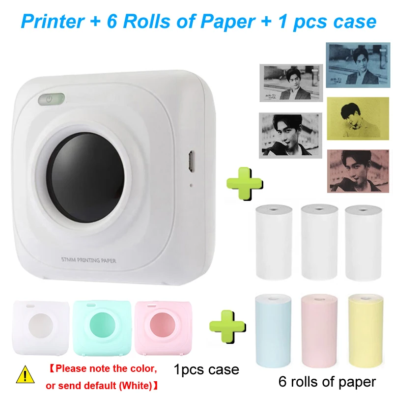 best mini photo printer PAPERANG Portable Bluetooth Photo Mini Printer Thermal Printer Pocket Printer Inkless Clearly Printing For Mobile Android iOS P1 mini printer for laptop Printers